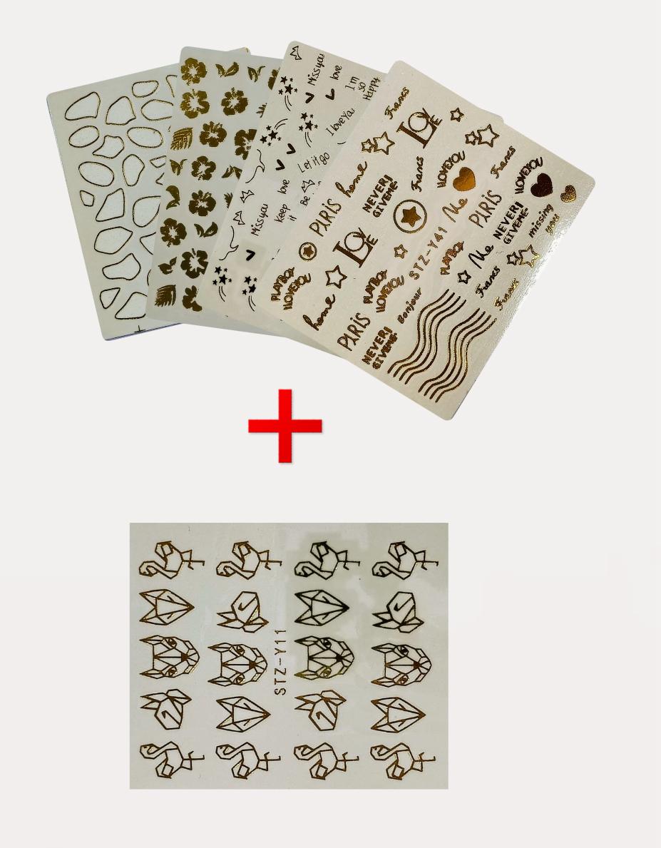 Stickere & Tatuaje cu Apă 4+1 Gratis Gold