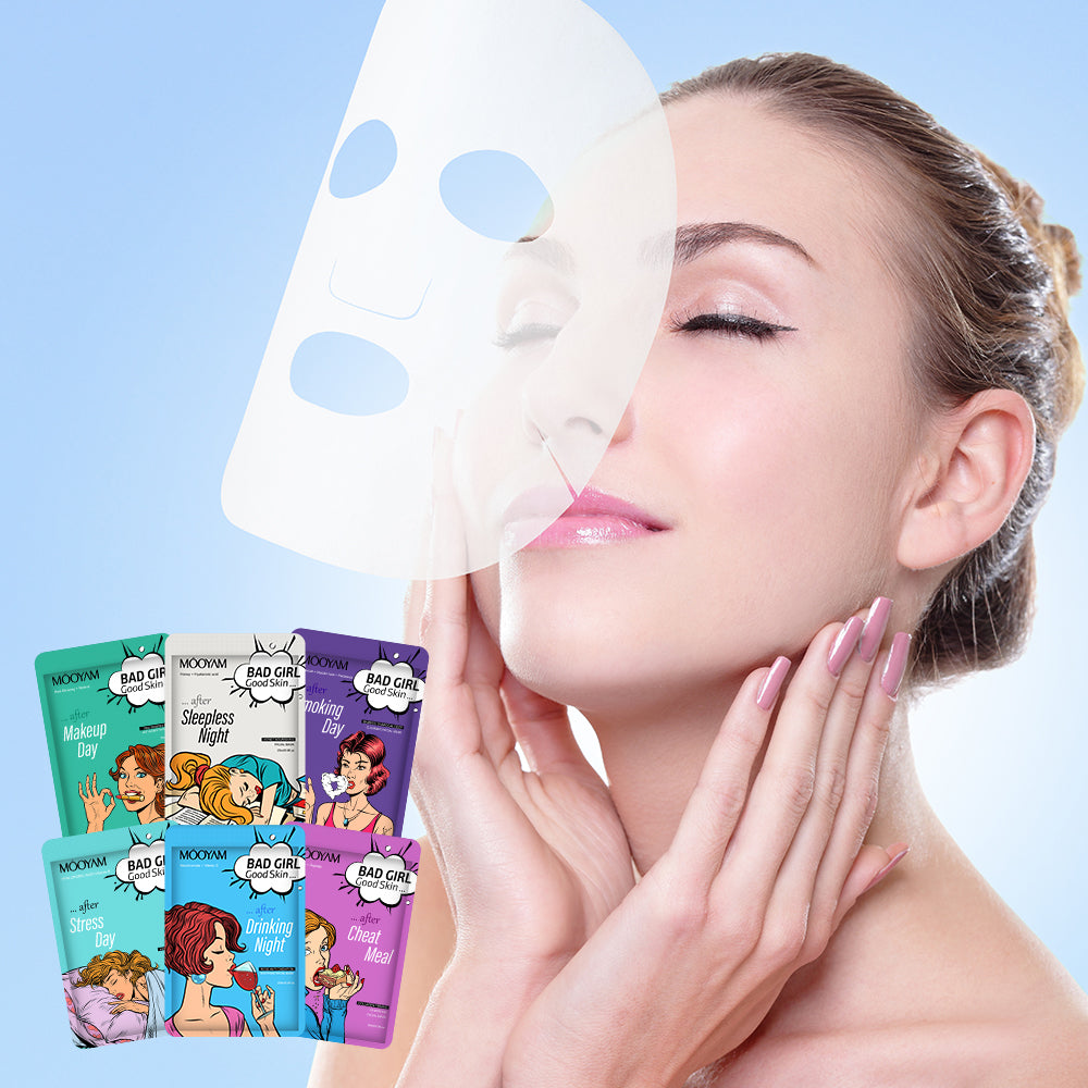 Facial Mask Sheet Korean DRINKING NIGHT Rose Antioxidation