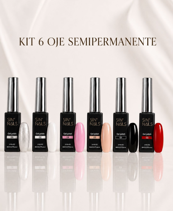 Kit 6 Oje Semipermante