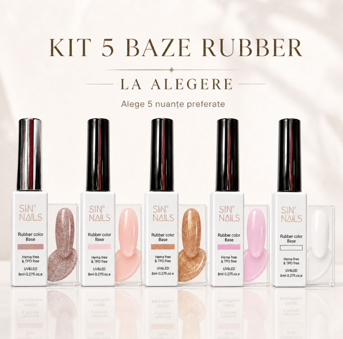 Kit 5 Baze Rubber HEMA Free &amp; TPO Free – la alegere
