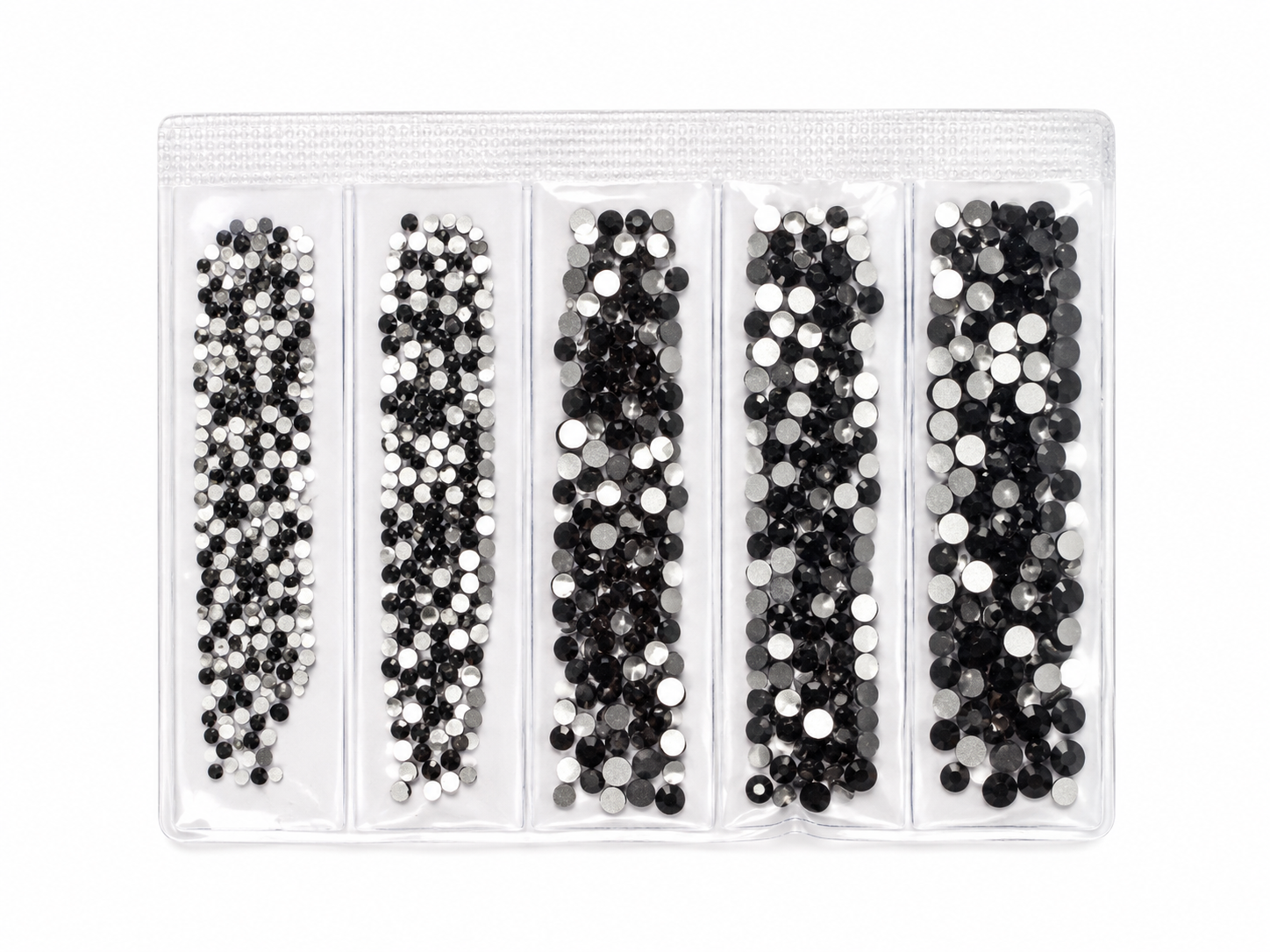 Cristale Negre pentru Nail Art – Mix Mărimi