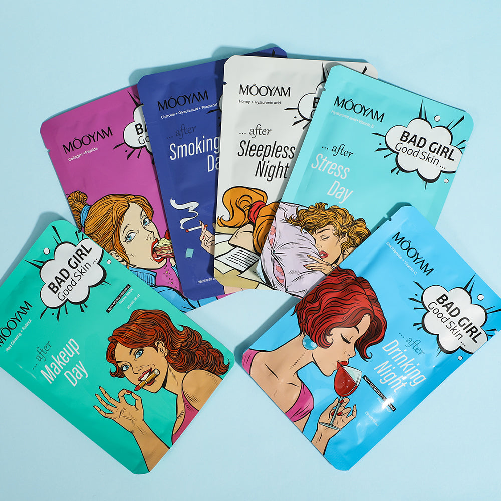 Facial Mask Sheet Korean  DRINKING NIGHT Rose Antioxidation