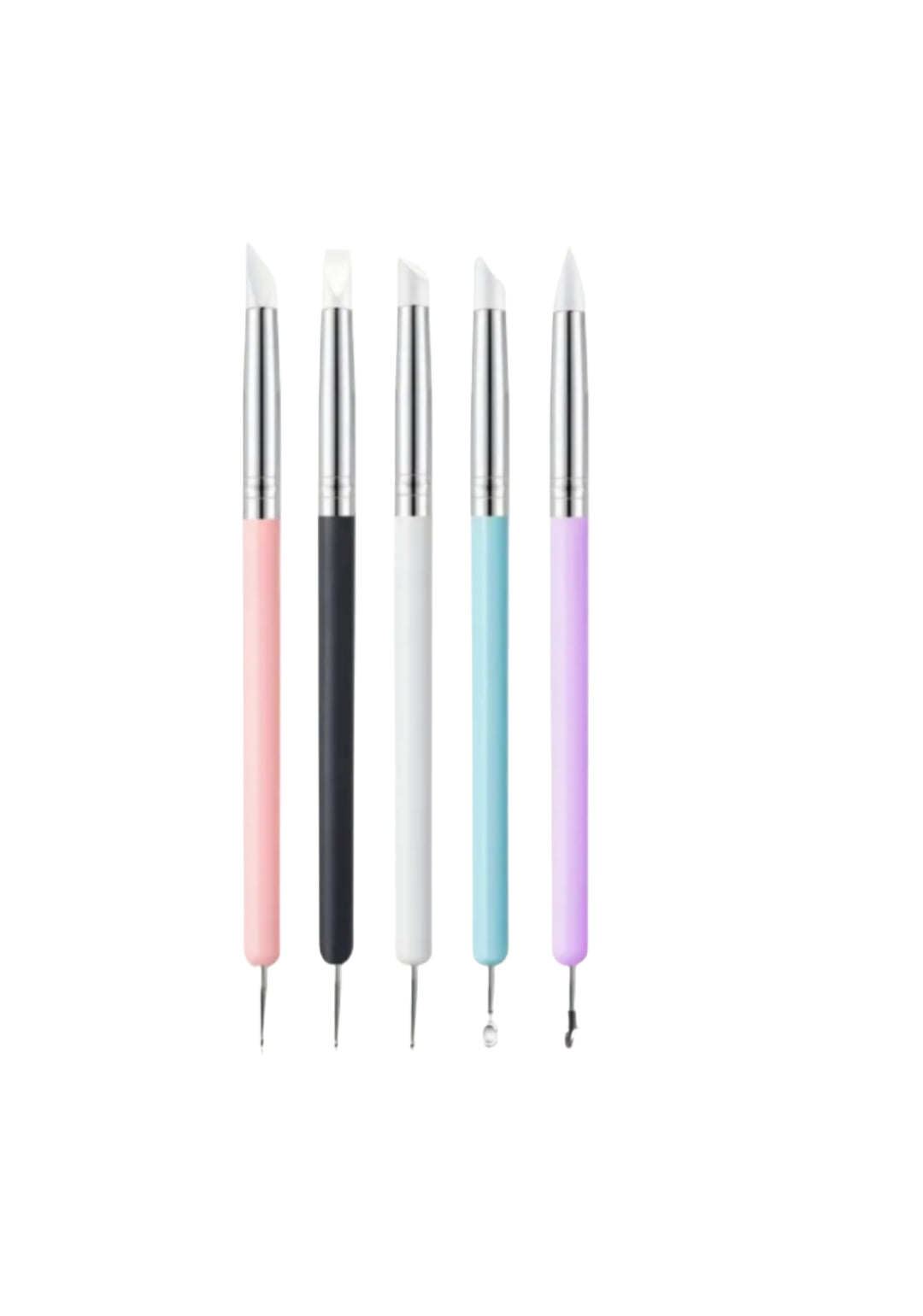 Punctator dublu cu aplicație silicon pentru manichiură și nail art 1 Buc.