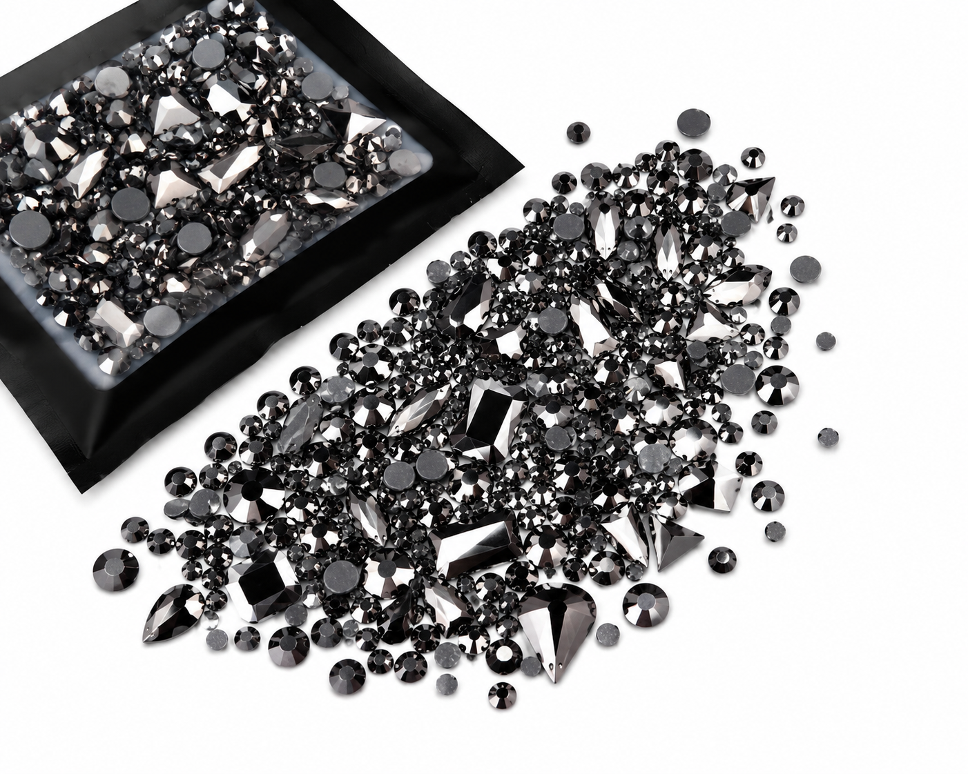 Cristale Hematite Negre pentru Nail Art